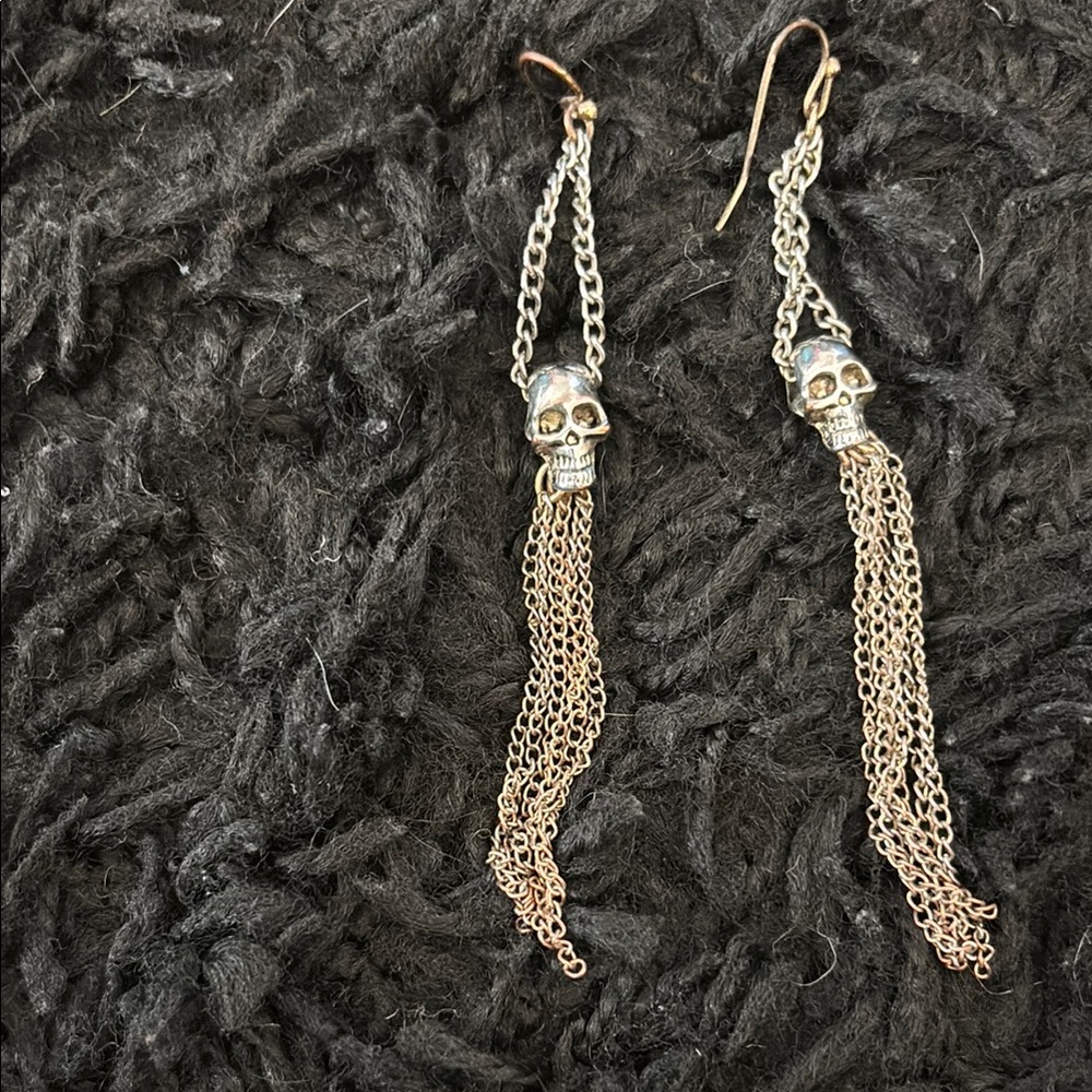 Forever 21 Silver and Gold Tassel Earrings